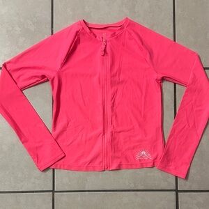 GAP Neon Pink Jacket with Sun Logo kids Long Sleeve Rash Guard